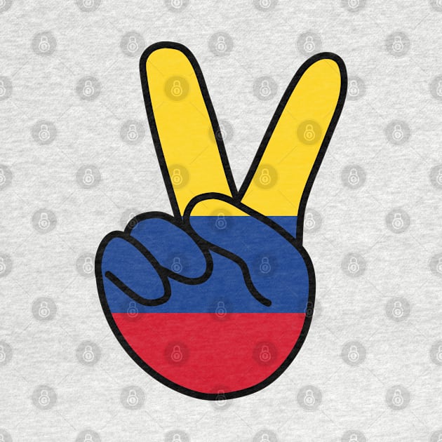 Colombia Flag V Sign by DiegoCarvalho